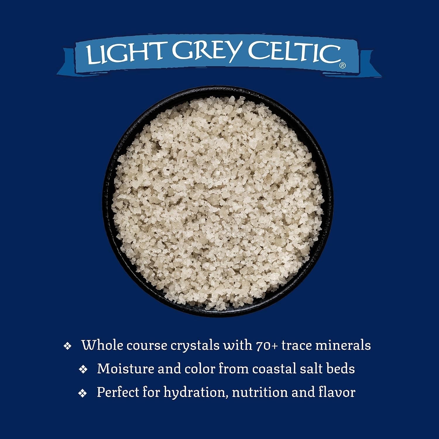 Unrefined Celtic Sea Salt with 70+ Minerals – Versatile Cooking & Finishing Use