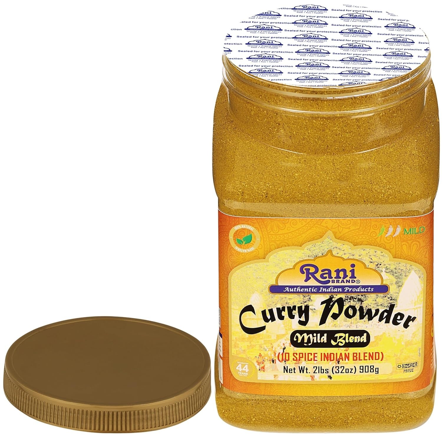 Rani Curry Powder Mild 10-Spice Authentic Indian Blend 2lbs 908g PET Jar ~ Al…