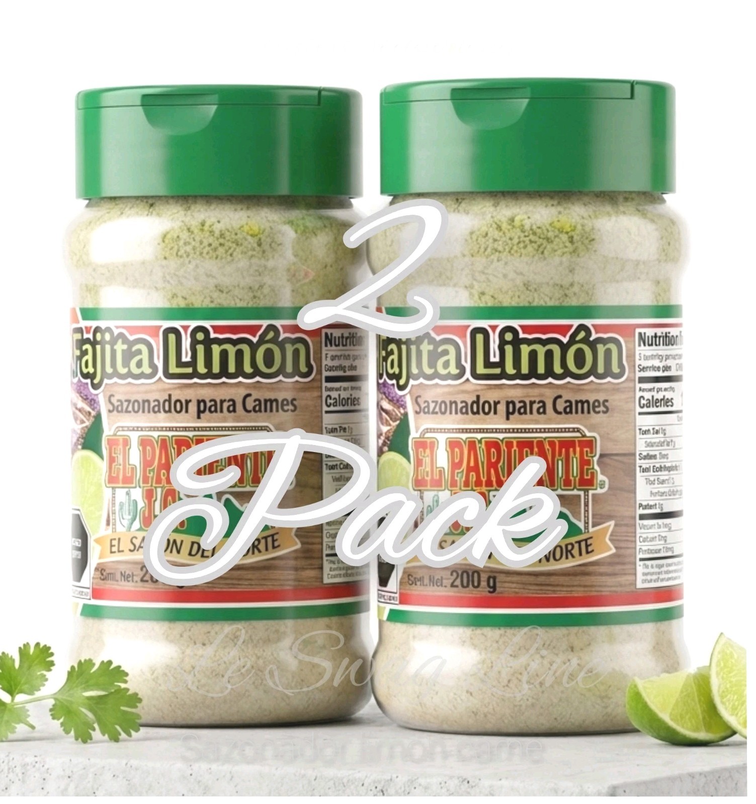 2x El Pariente Beef Fajita Lime Seasoning 7oz Each Limon Sazonador BBQ🍋🔥