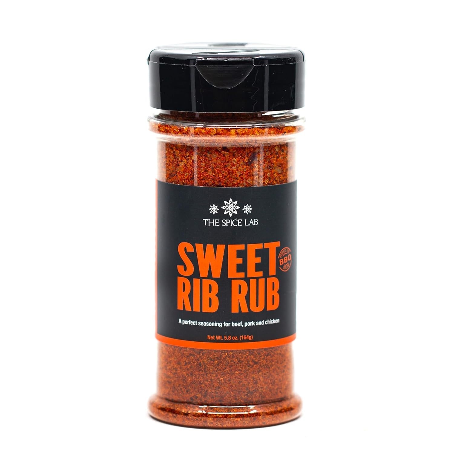The Spice Lab Sweet Rib Rub BBQ Seasoning – Sweet Heat Smoker Rub 5.8 oz