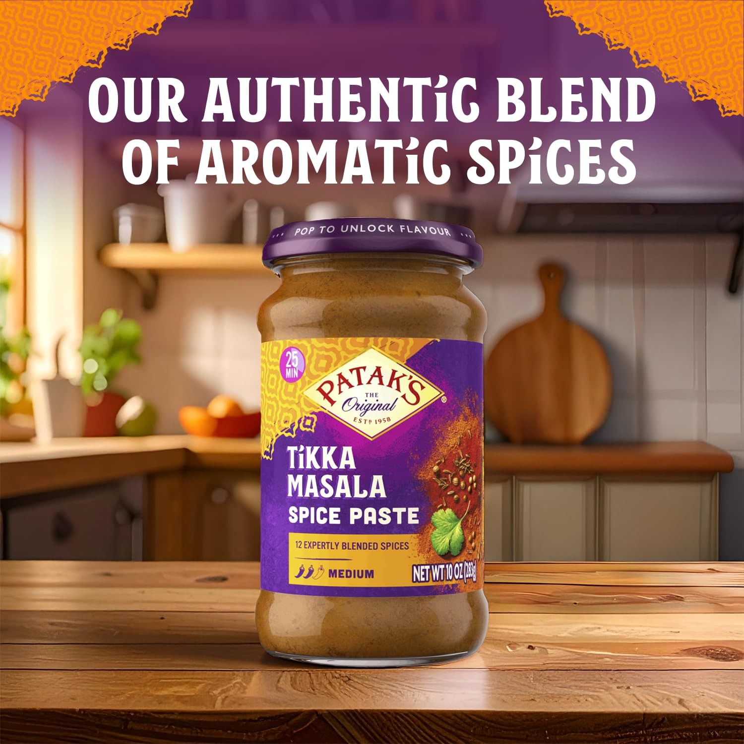 Patak’s Tikka Masala Spice Paste – Medium Indian Curry Paste w/a Blend of Freshl