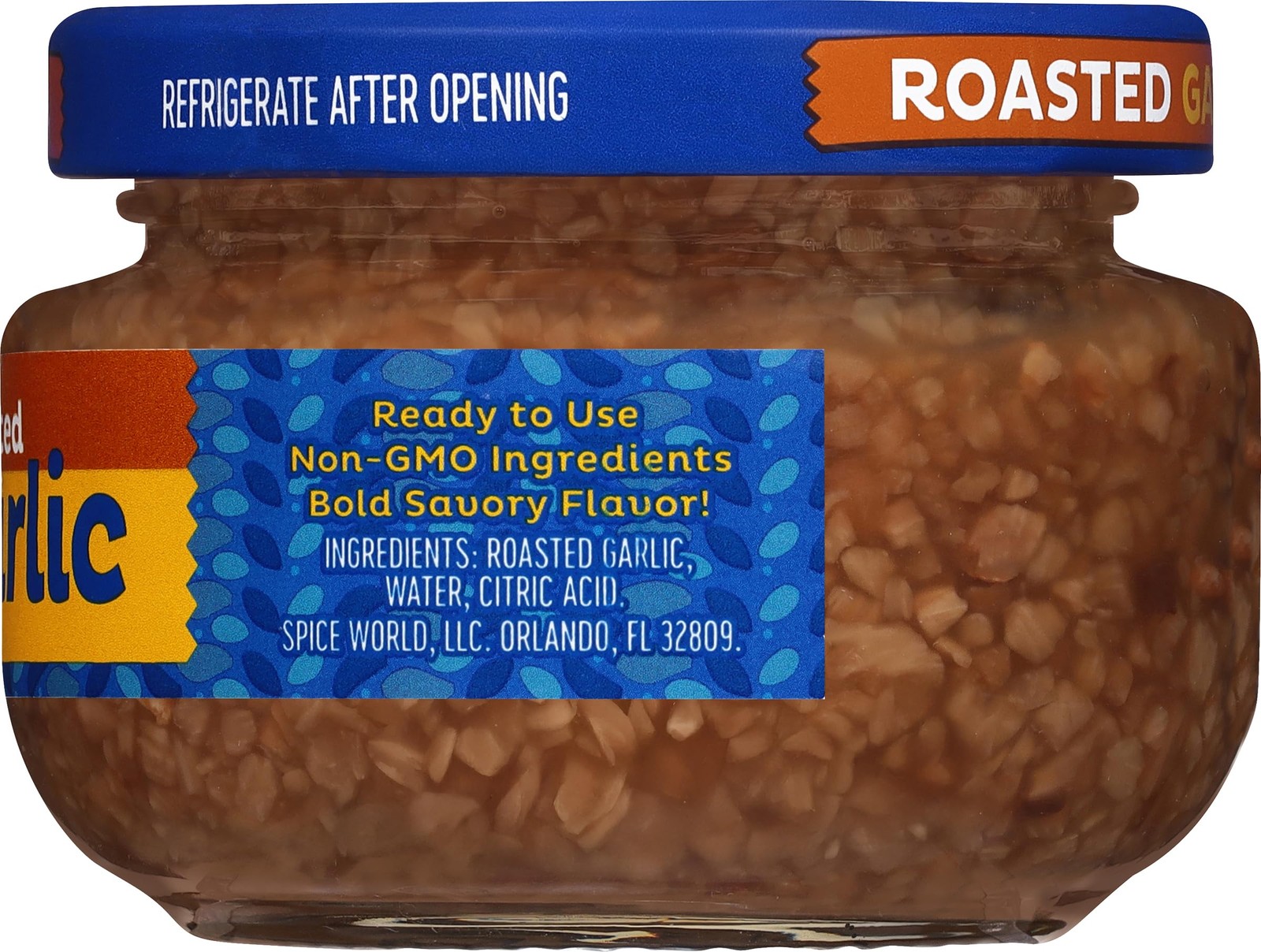 Spice World Roasted Minced Garlic – 4oz Container 4 Ounce (Pack of 1)