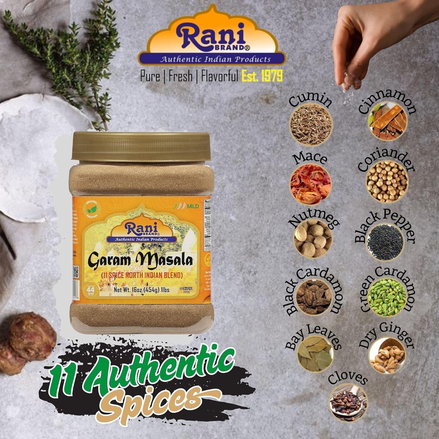 Rani Garam Masala Indian 11-Spice Blend 16oz 1lb 454g PET Jar ~ All Natural, …