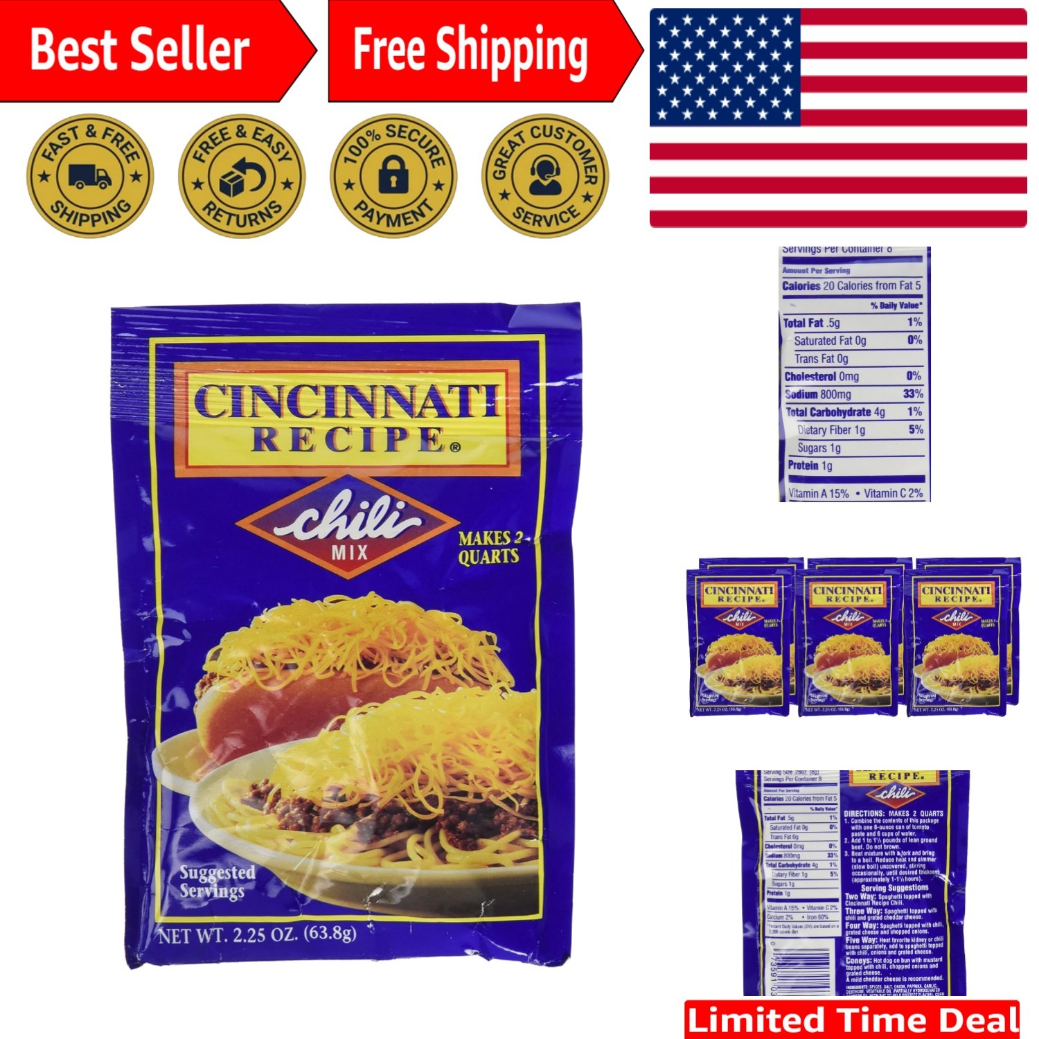 Delicious Cincinnati Chili Mix Packets – 6 Easy Cook Packets for Family Fun