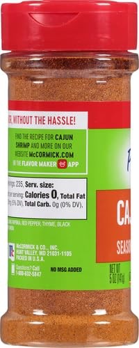 McCormick Perfect Pinch Cajun Seasoning, 5 oz (Pack of 2) 5 Ounce