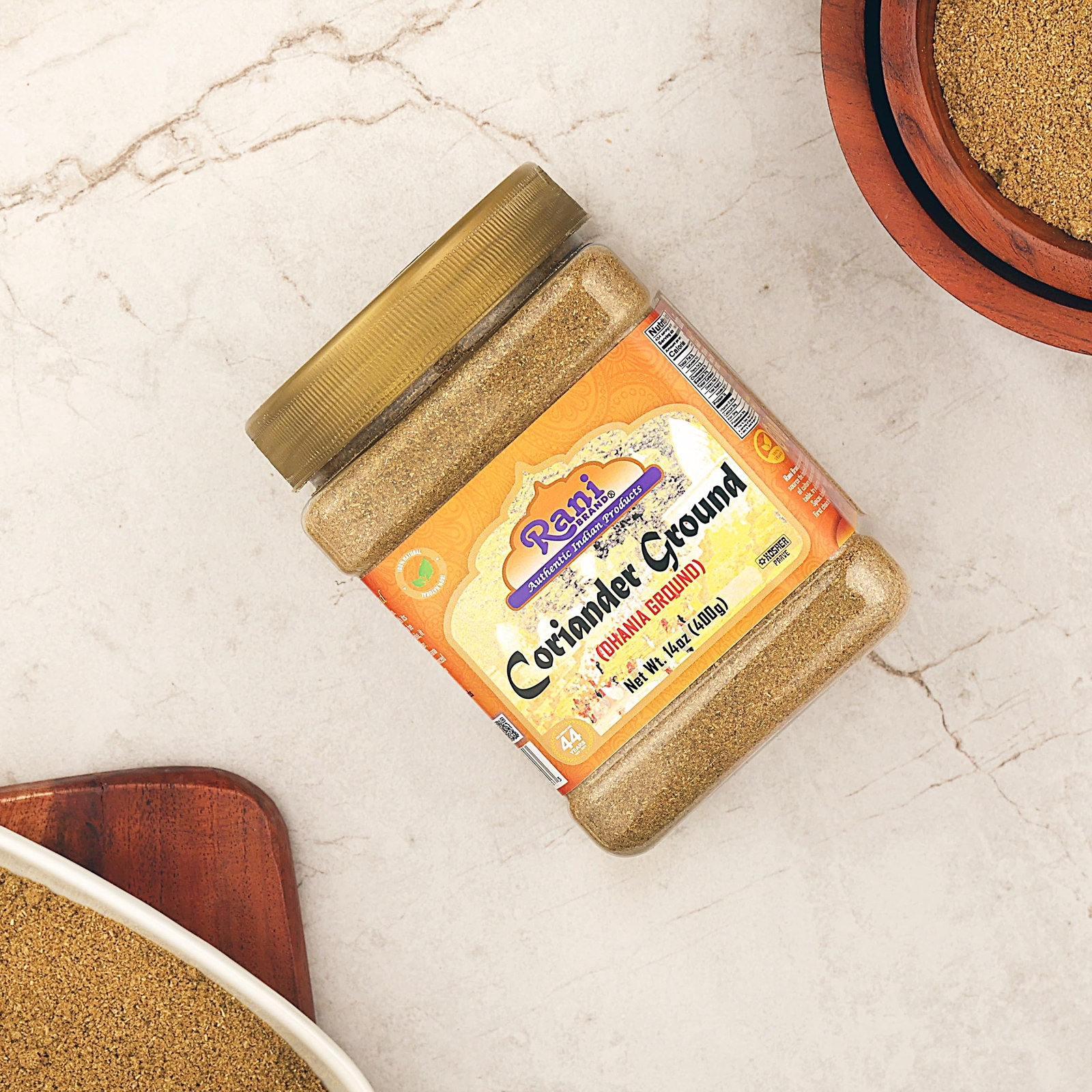 Rani Coriander Ground Powder (Indian Dhania) Spice 16oz (1lb) 454g PET Jar