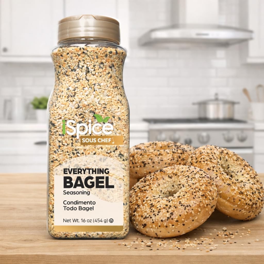 iSpice Blend | Bagel Topping Seasoning | 16 oz | Bulk Size | Mixed Spices &…