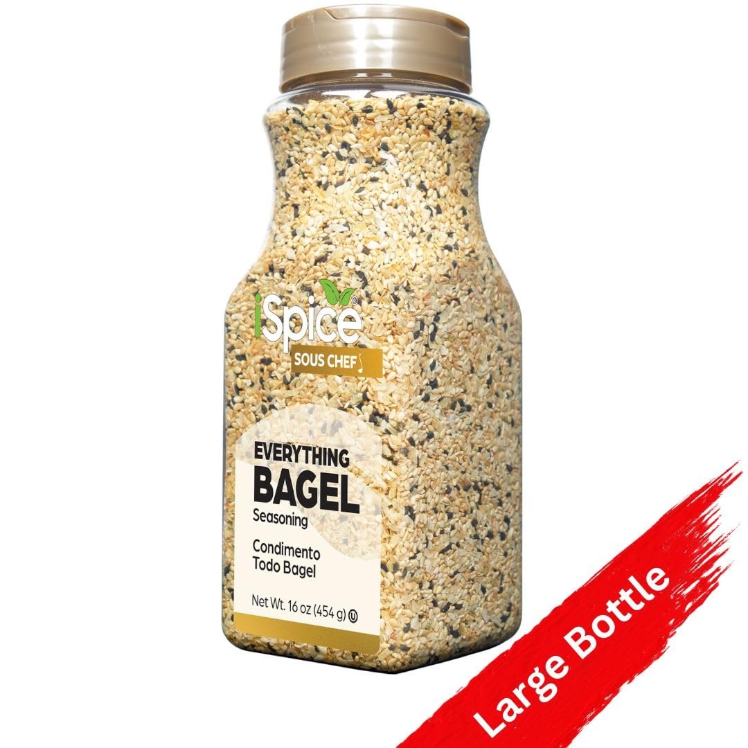 iSpice Blend | Bagel Topping Seasoning | 16 oz | Bulk Size | Mixed Spices &…