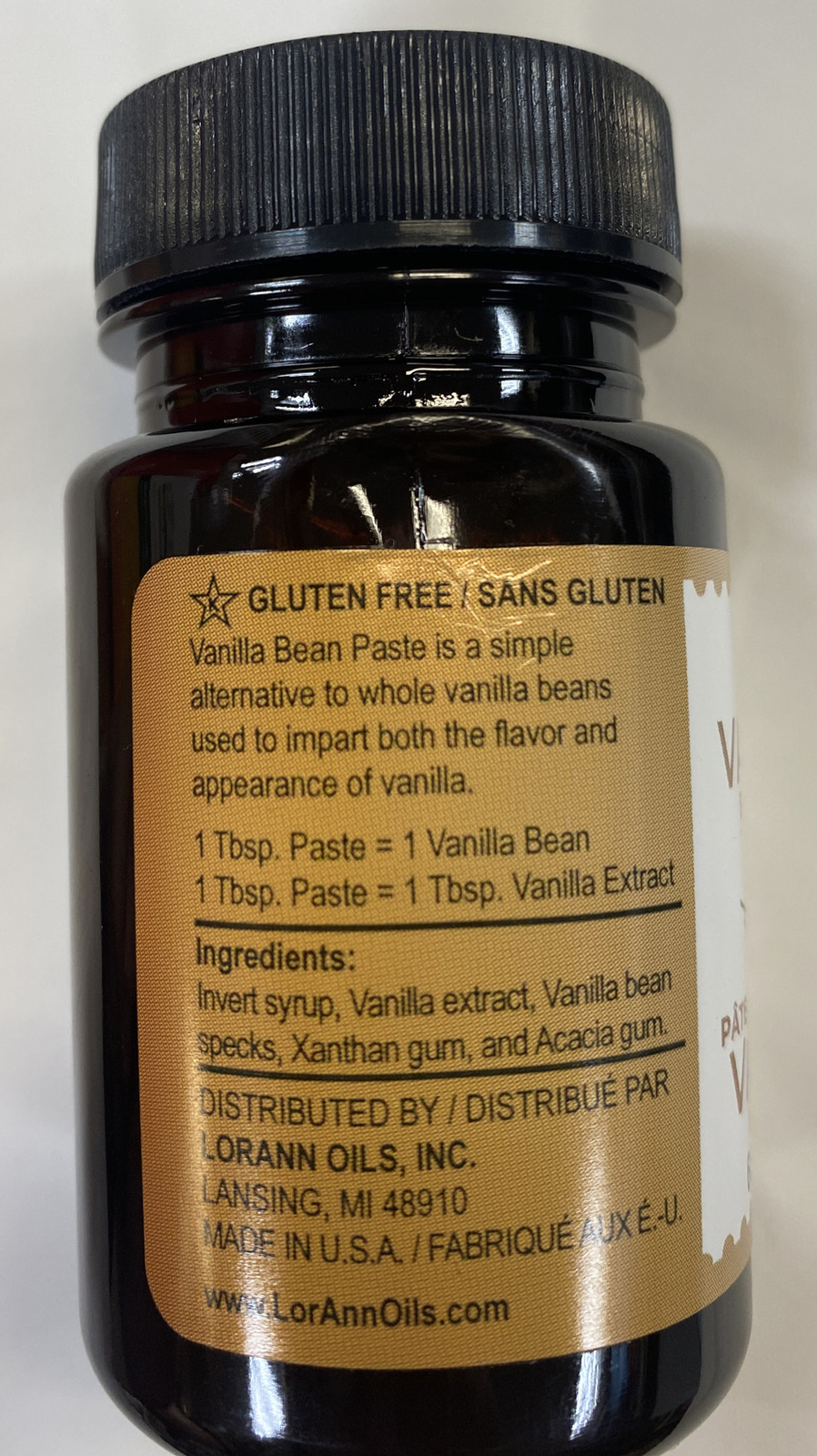 Vanilla Bean Paste Natural 2 Ounce LorAnn