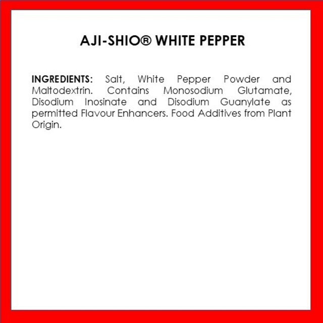 AJI-SHIO Flavoured White Pepper Refill 40g X 10 PACKETS
