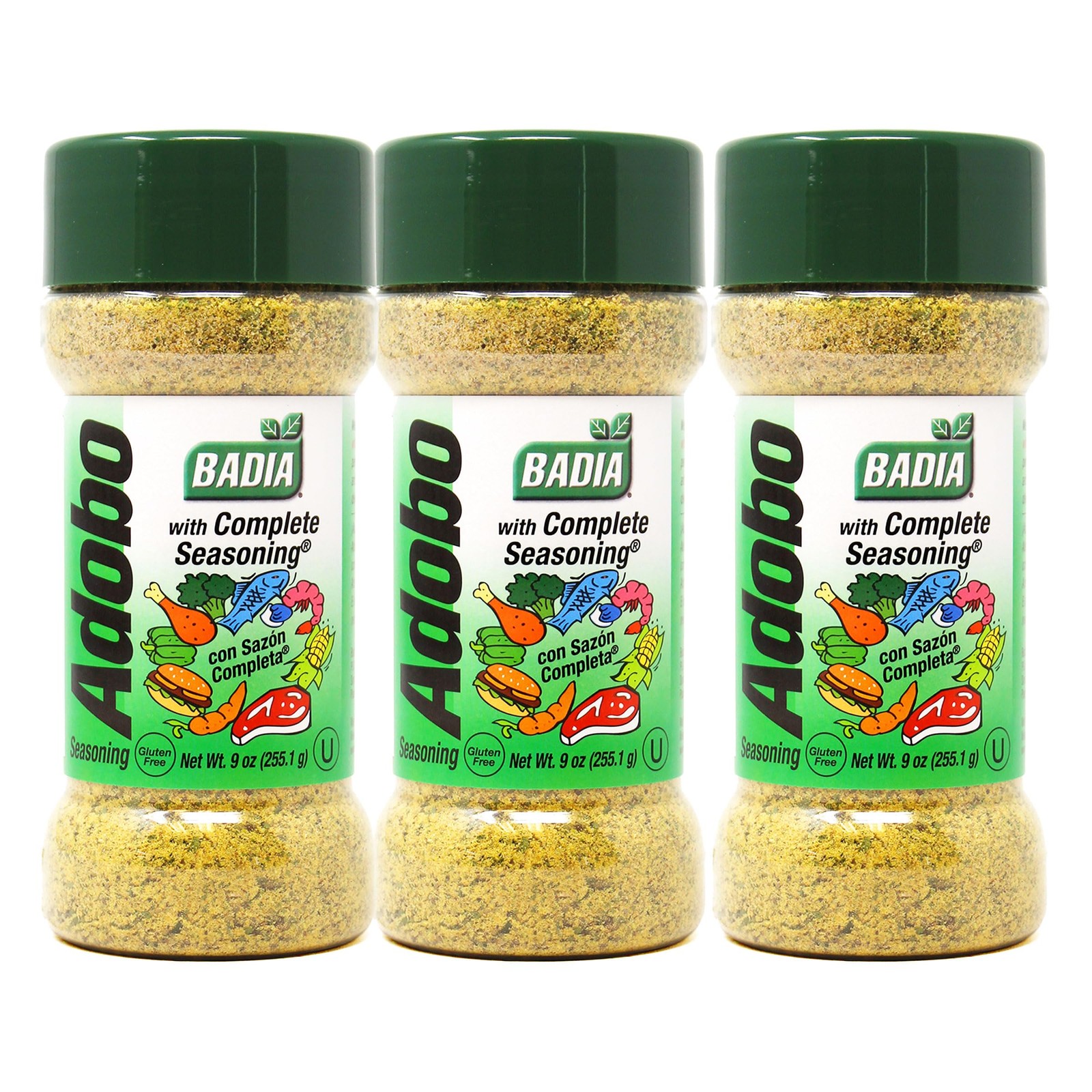 Badia Adobo with Complete Seasoning, 9 oz – Palatize Pack 9 Ounce (Pack of 3)