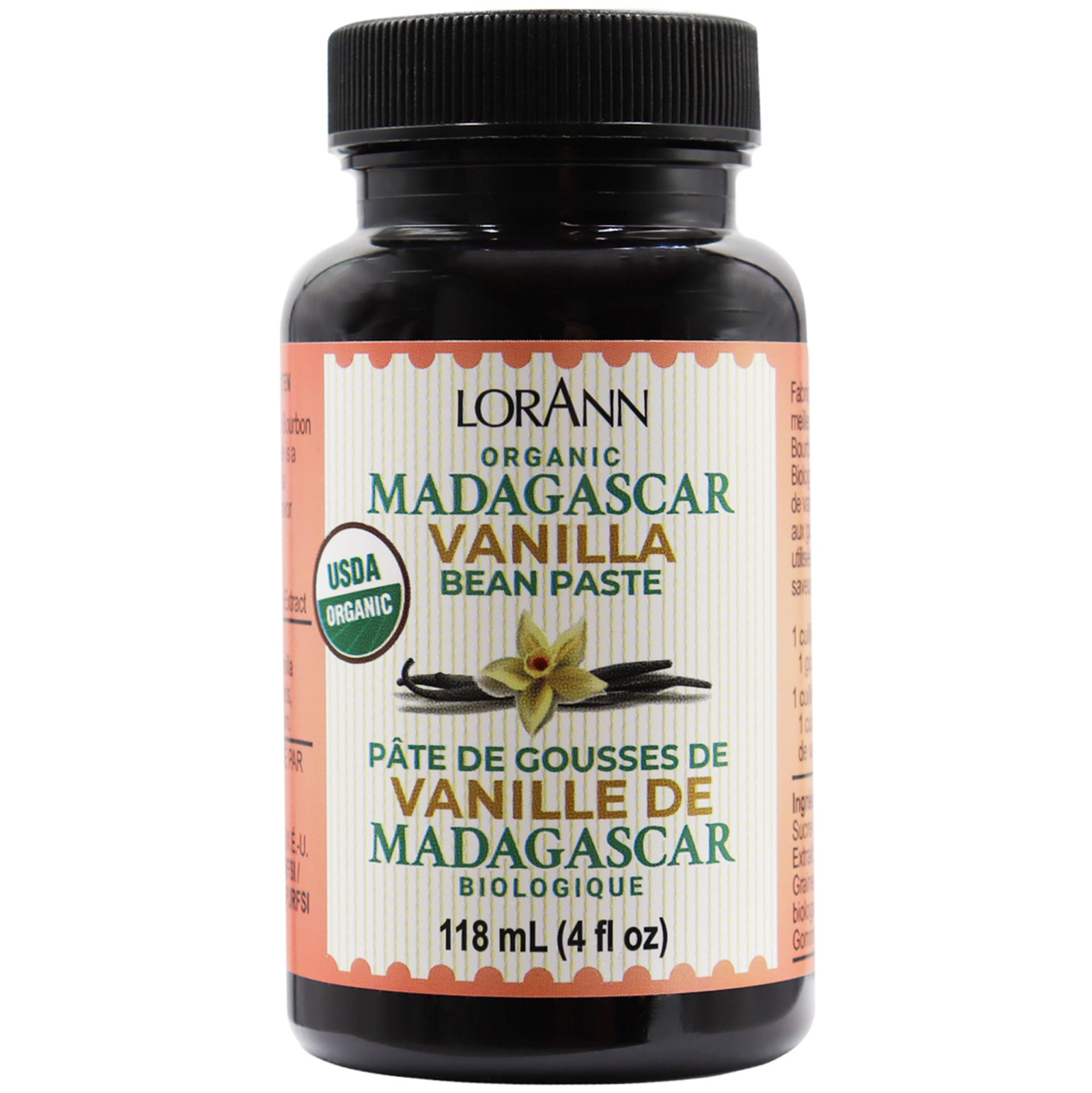 Natural Vanilla Bean Paste 4 Fl Oz Concentrated Flavor for Baking Cooking