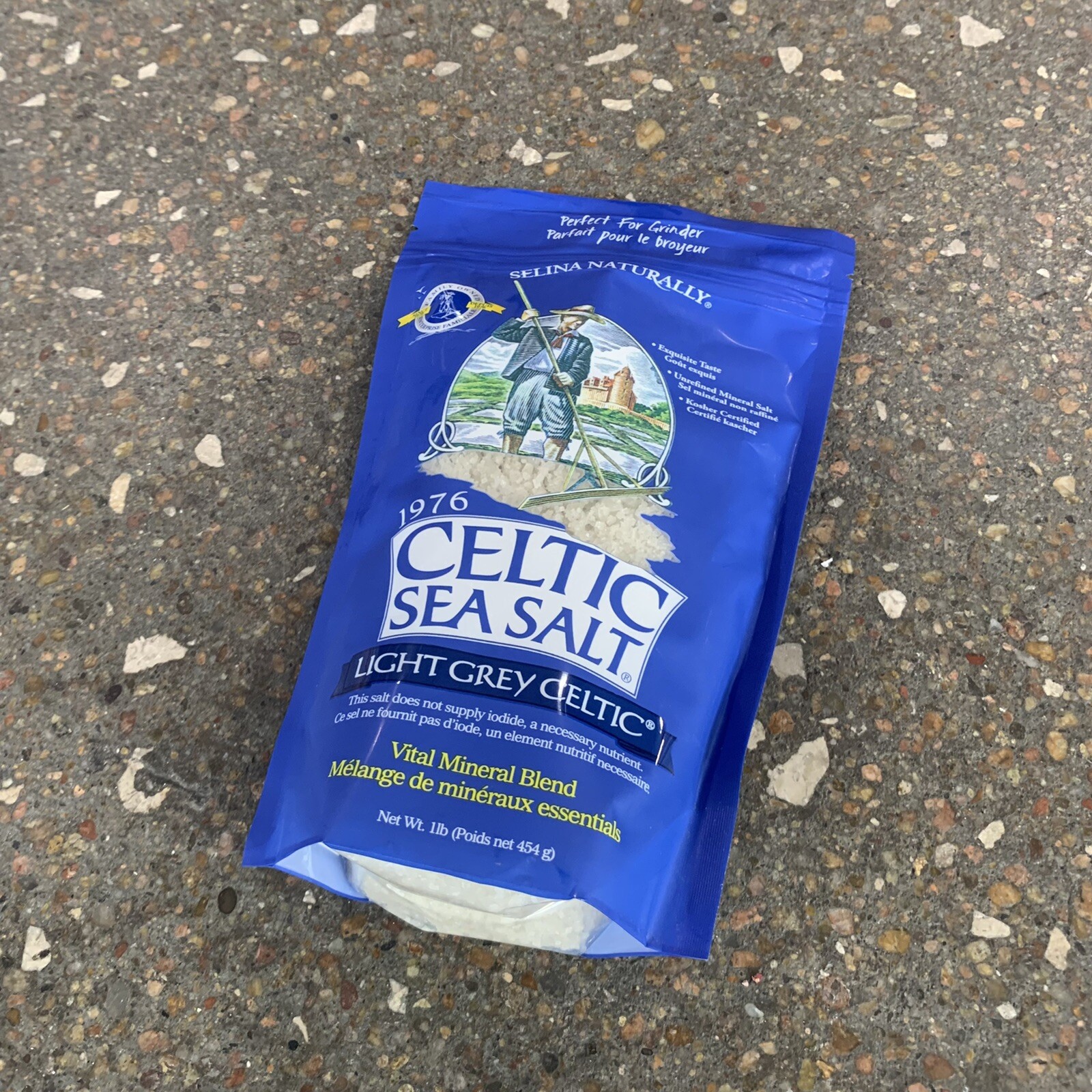 Selina Naturally Light Grey Celtic Sea Salt (5 Pounds) Gluten-Free 454g
