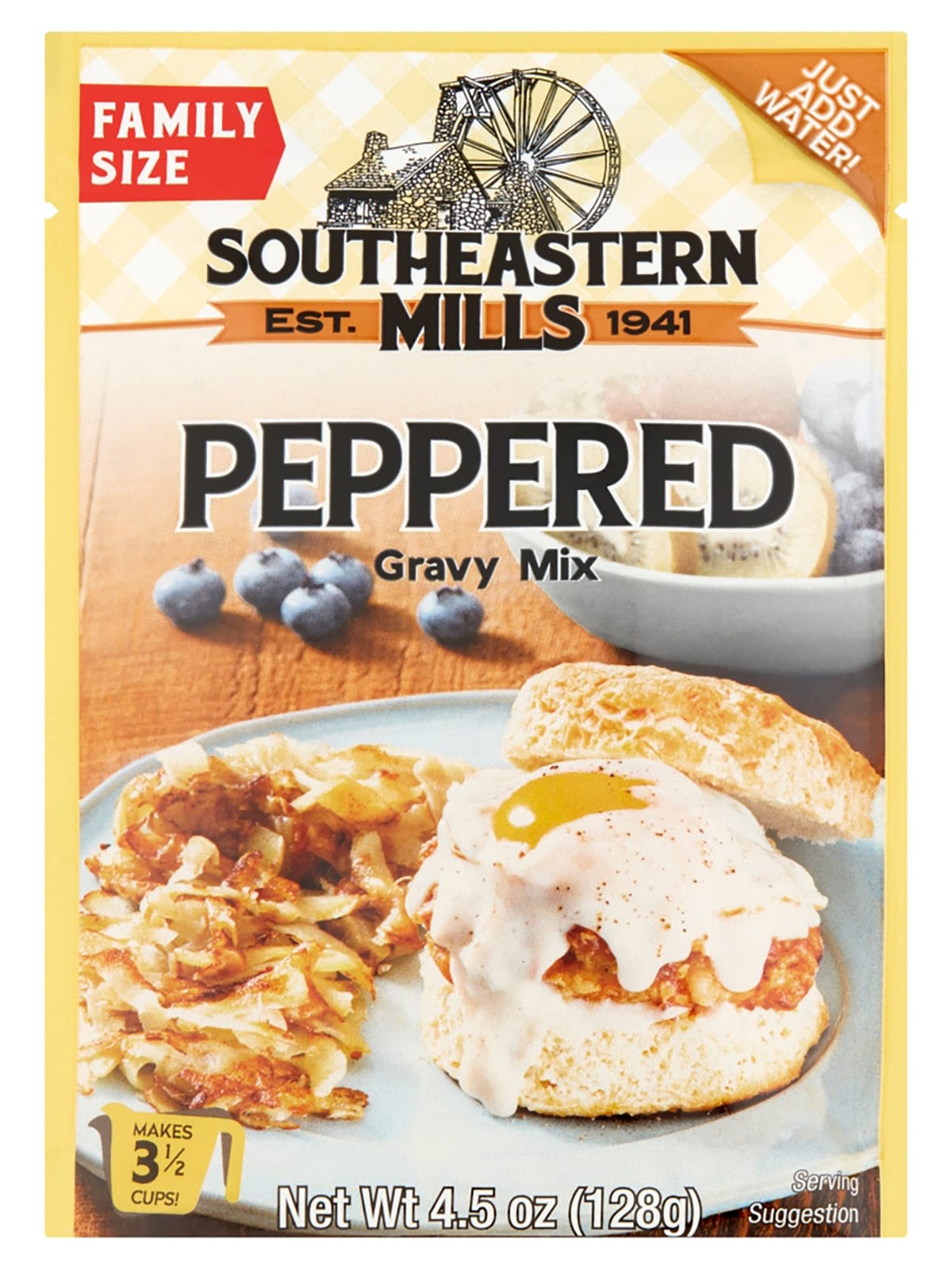 Southeastern Mills Gravy Mix Packet, Peppered Gravy Mix, Makes 3 ½ Cups of Gravy