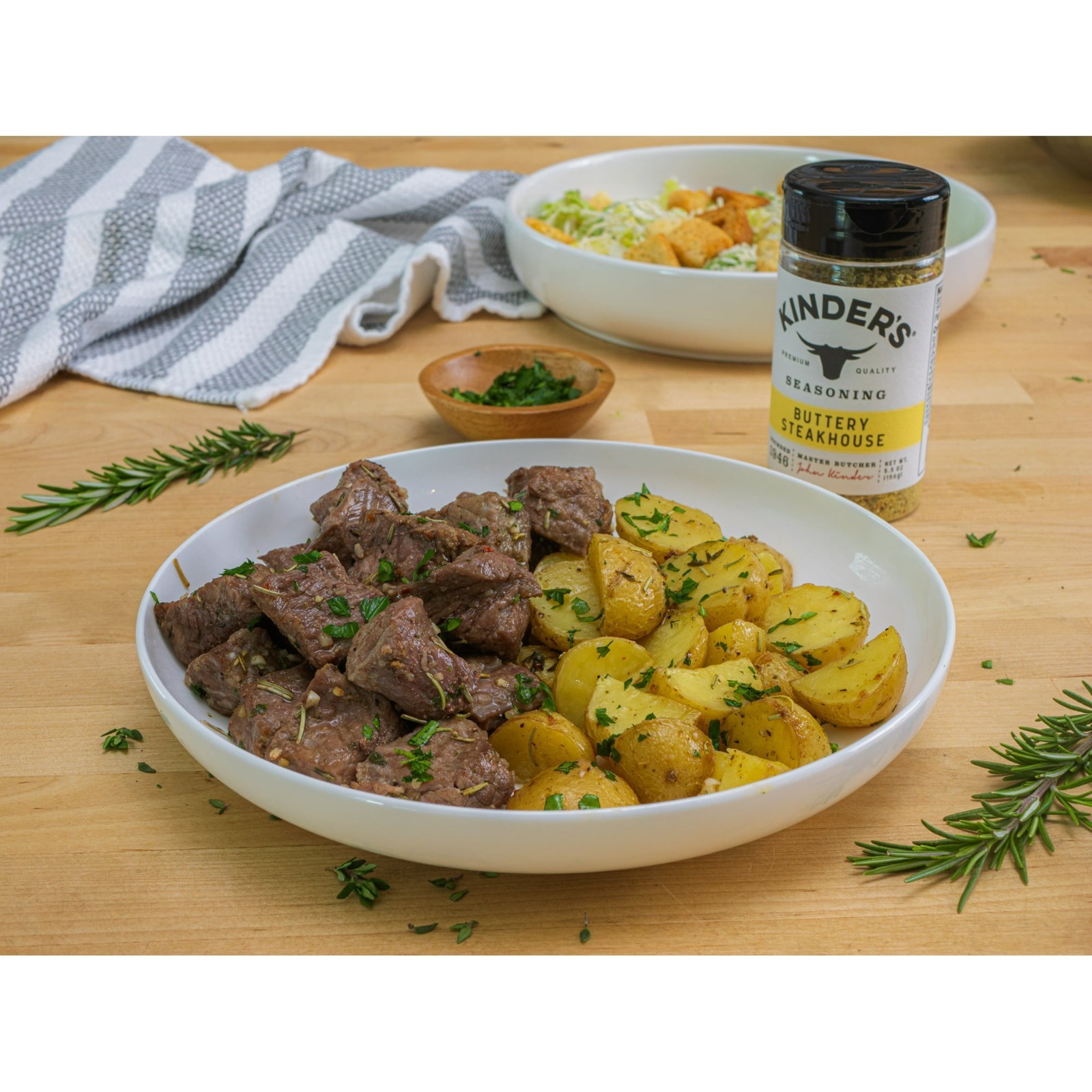 Kinders Buttery Steakhouse Seasoning 5.5 oz Butter Flavor BBQ Rub 4 Pack