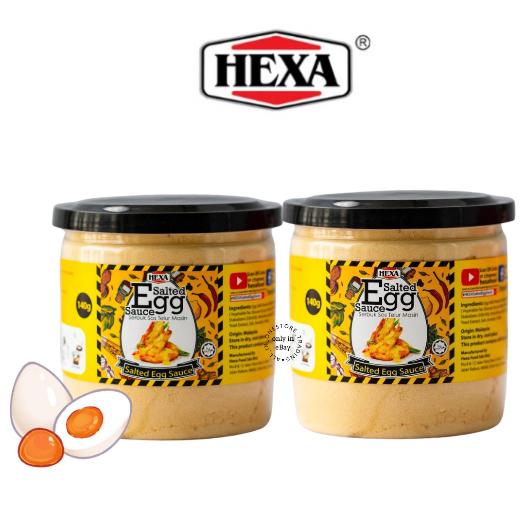 Halal Salted Egg Sauce Powder Premix Seasoning Paste HEXA 140g in Bottle New