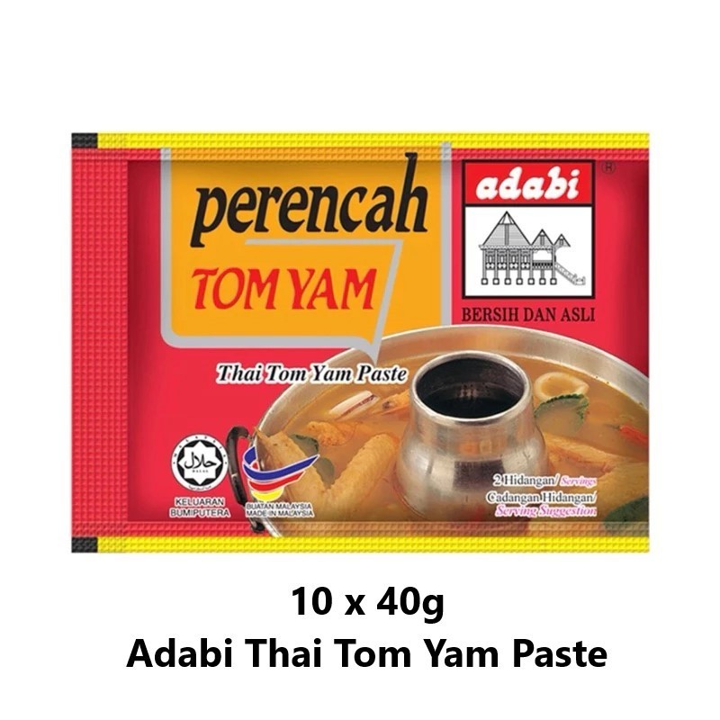 10 Pack Adabi Thai Tom Yam Paste with Recipe