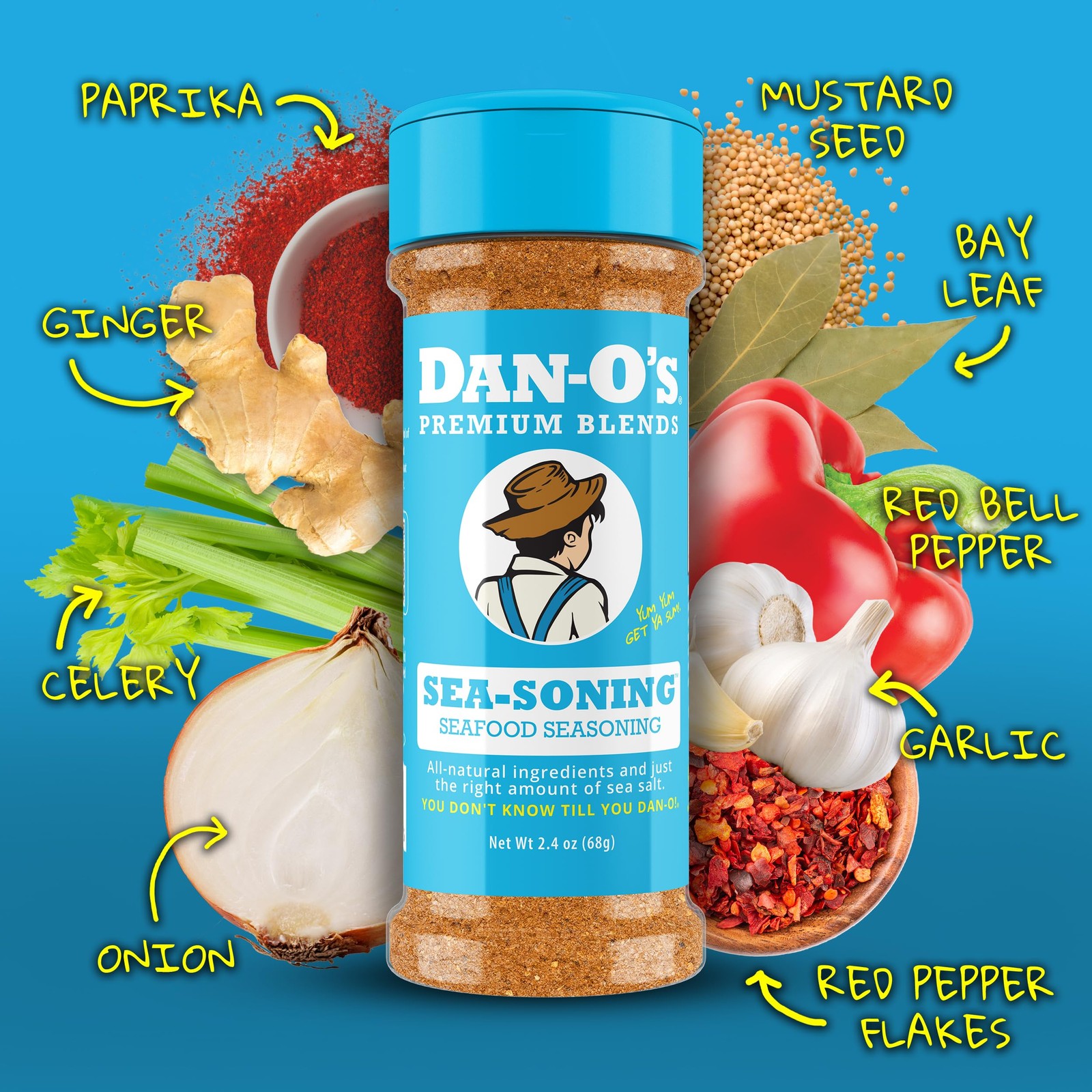 Dan-O’s SEA-soning Seasoning, 2.4 oz Bottle, Ounce (Pack of 1)