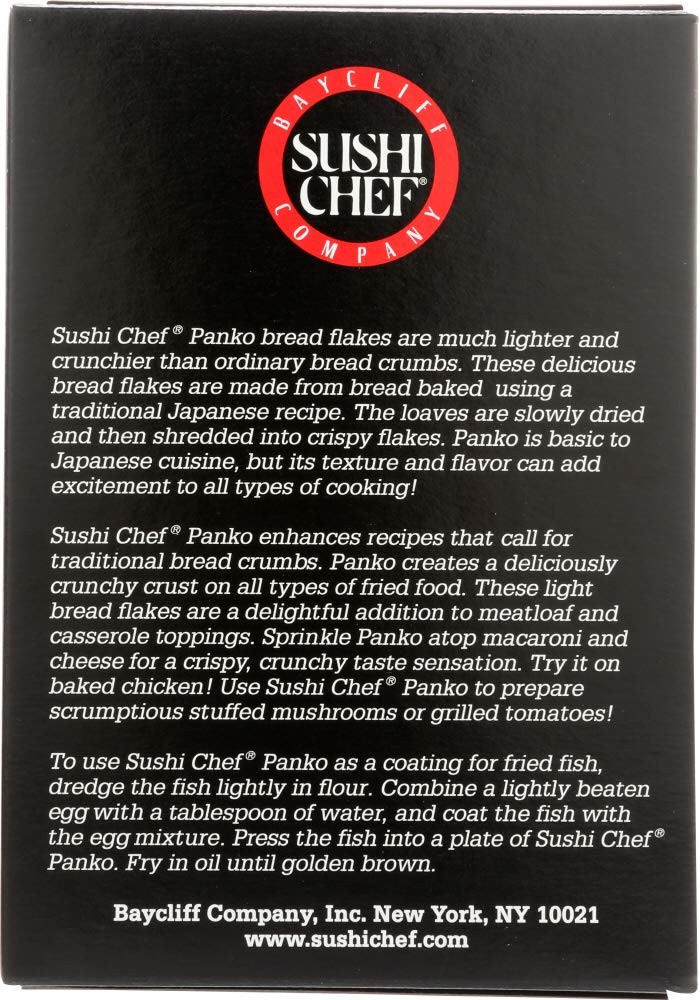 Sushi Chef Panko Breading Flakes 8 Ounce Pack Natural Bread Crumbs Thai Product