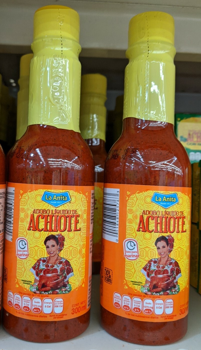 X2 Achiote Adobo Liquido La Anita Listo Para Marinar 300ML