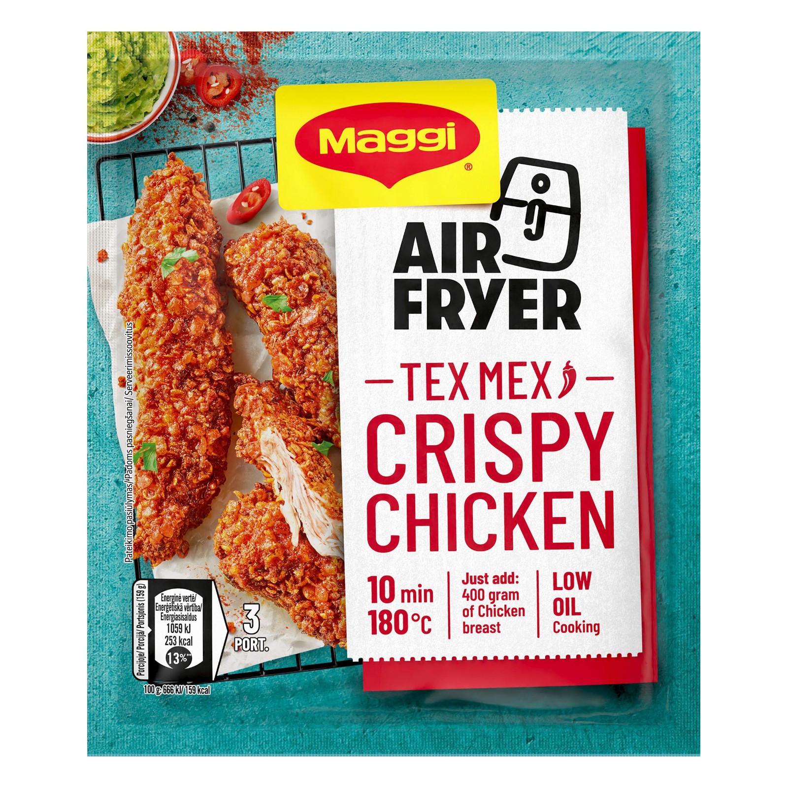 MAGGI AIR FRYER TEX MEX Crispy Chicken Spice Mix Pack 66g 2.3oz