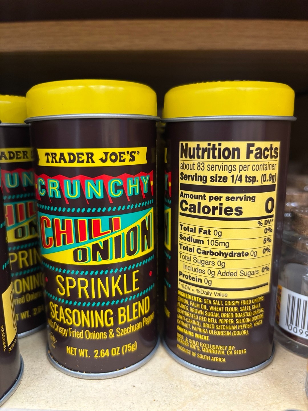 2 Pack Trader Joe’s Crunchy Chili Onion Crunch Sprinkle Seasoning Blend NEW