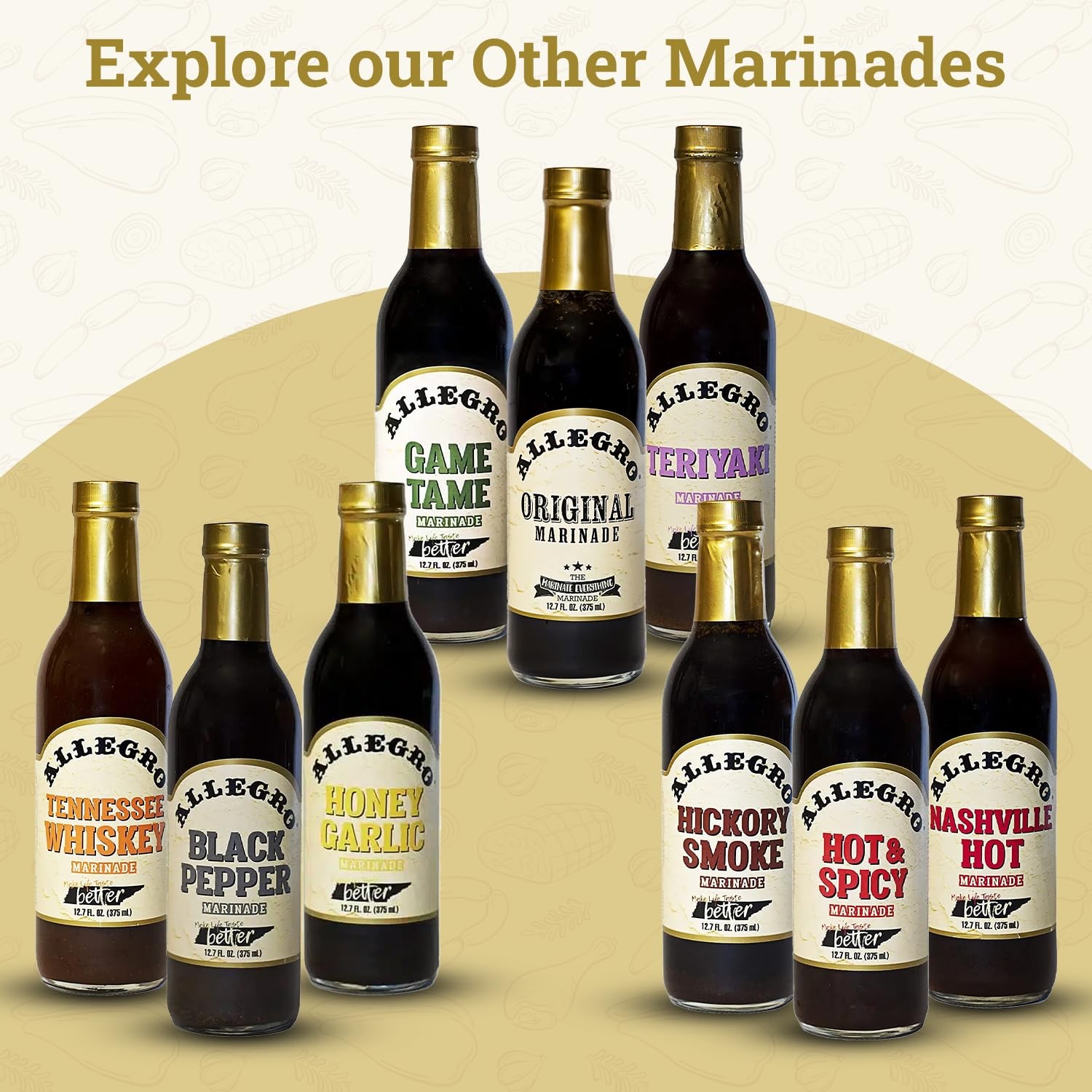 Allegro Marinade, Hickory Smk, 12.70-Ounce Glass Bottle (Pack of 6)