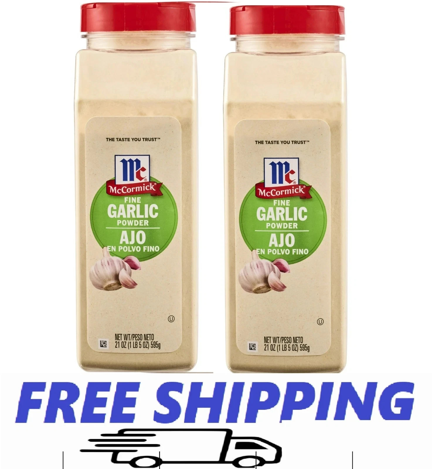 New McCormick Fine Garlic Powder, 21 oz (Pack Of 2)