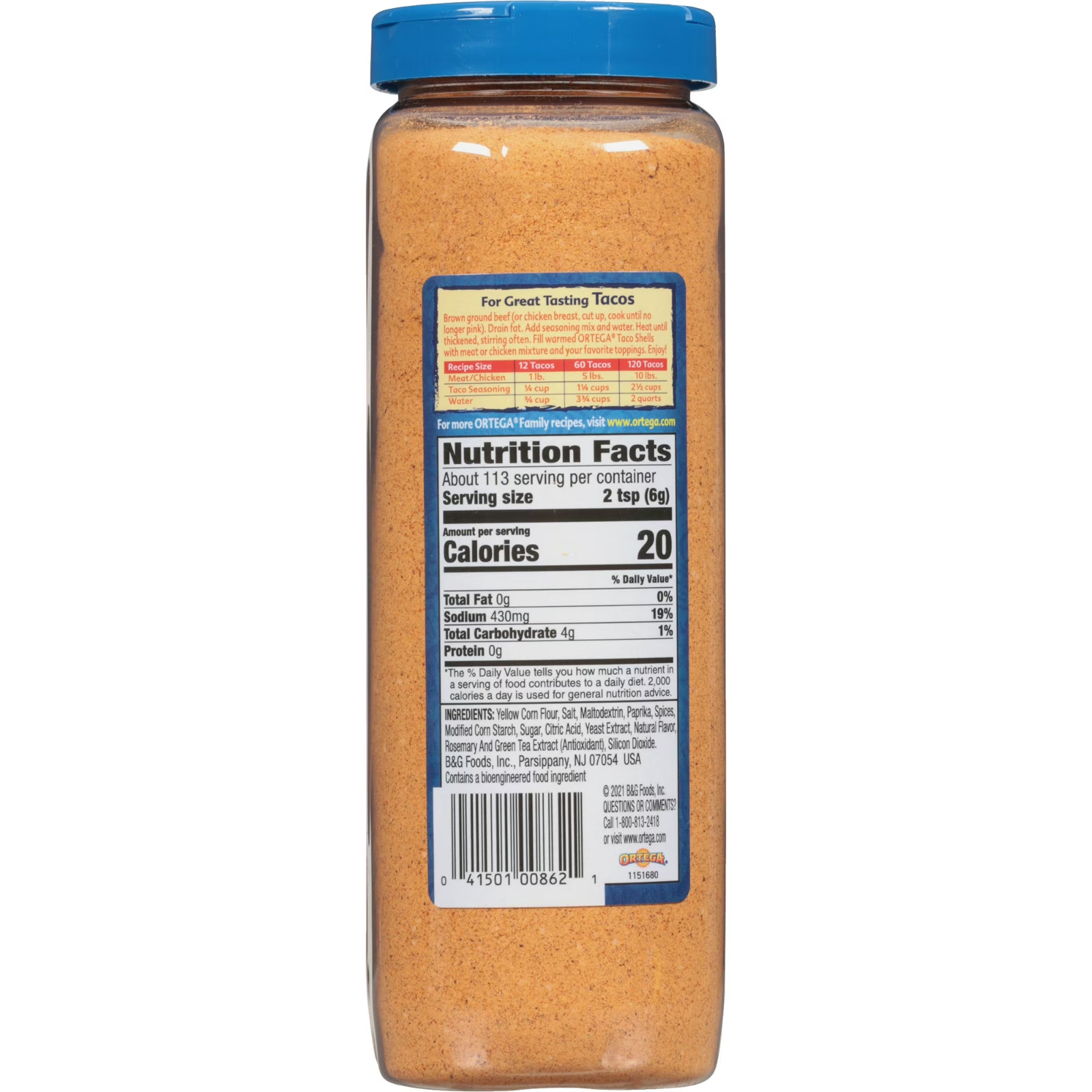 Ortega Original Taco Seasoning Mix, 24 oz