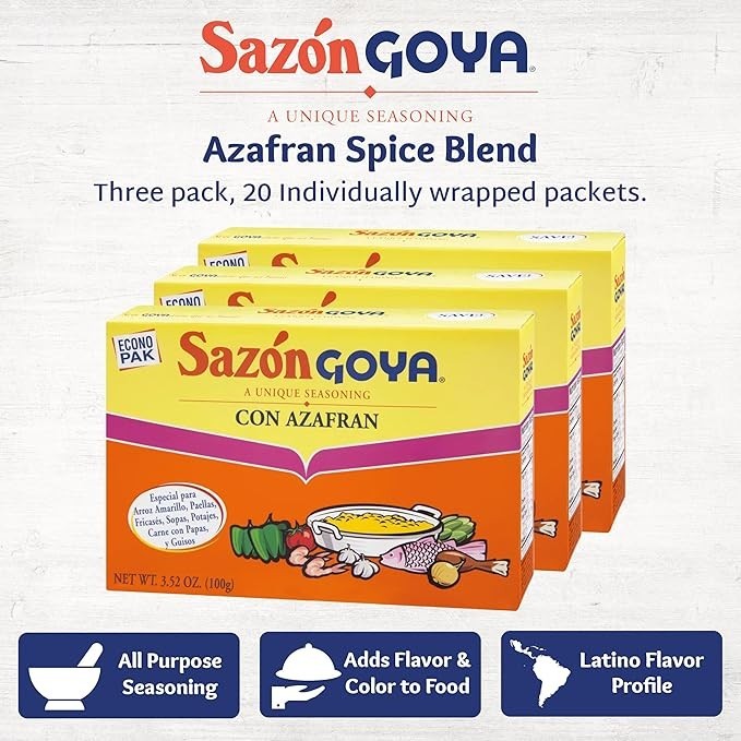 Goya Sazón Seasoning With Azafran 3.52 Ounce (Pack of 3)