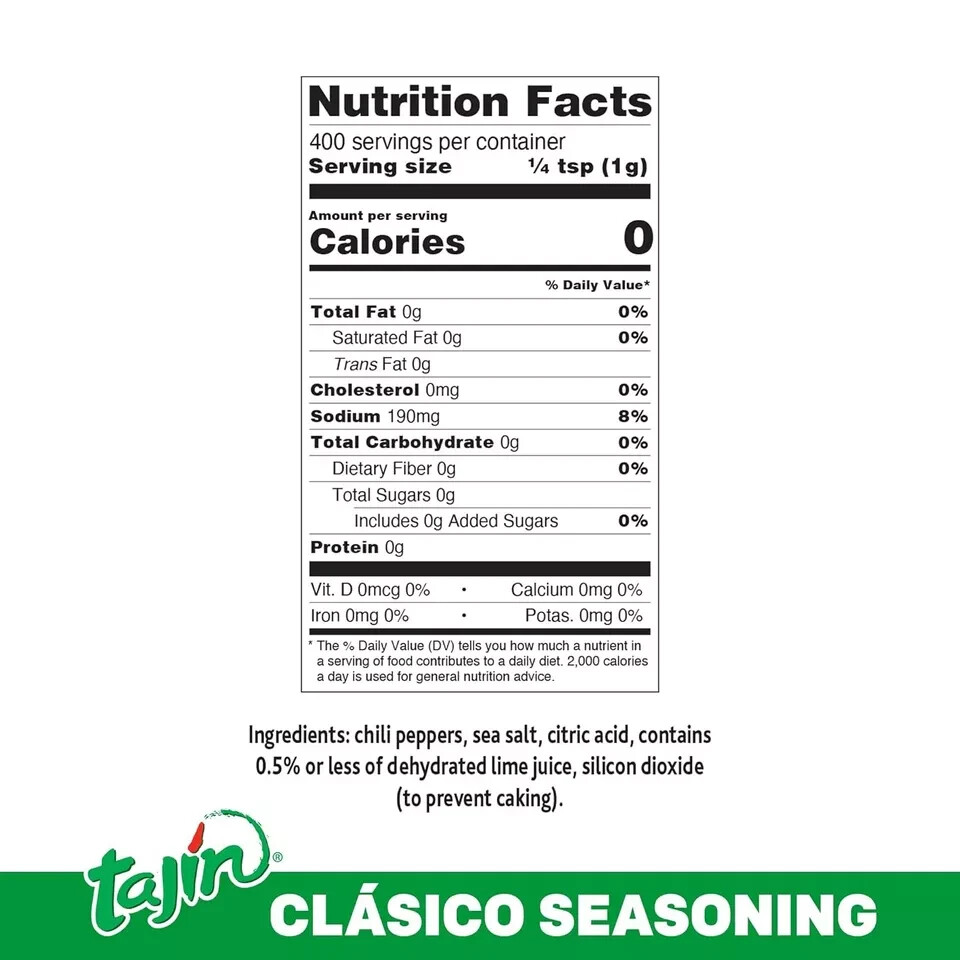 Tajín Clásico Chile Lime Seasoning 14 Oz (Pack of 2)