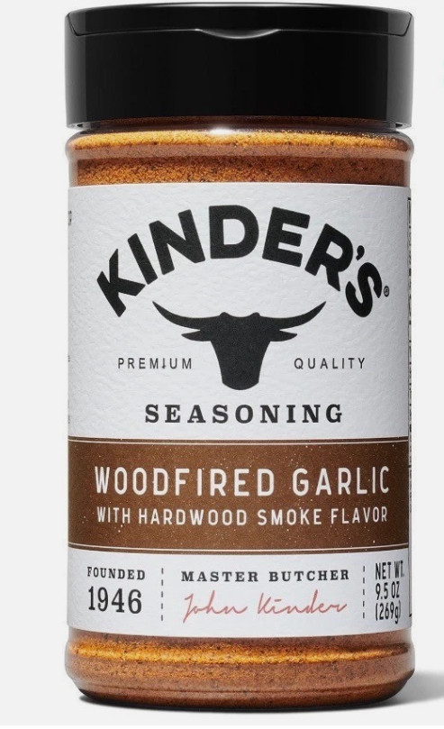 Kinder’s Woodfired Garlic Seasoning 9.5 oz Smoked Flavor Gourmet Blend