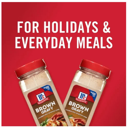 McCormick No Artificial Flavors Brown Gravy Seasoning Mix Bottle, 21.0 oz Bottle
