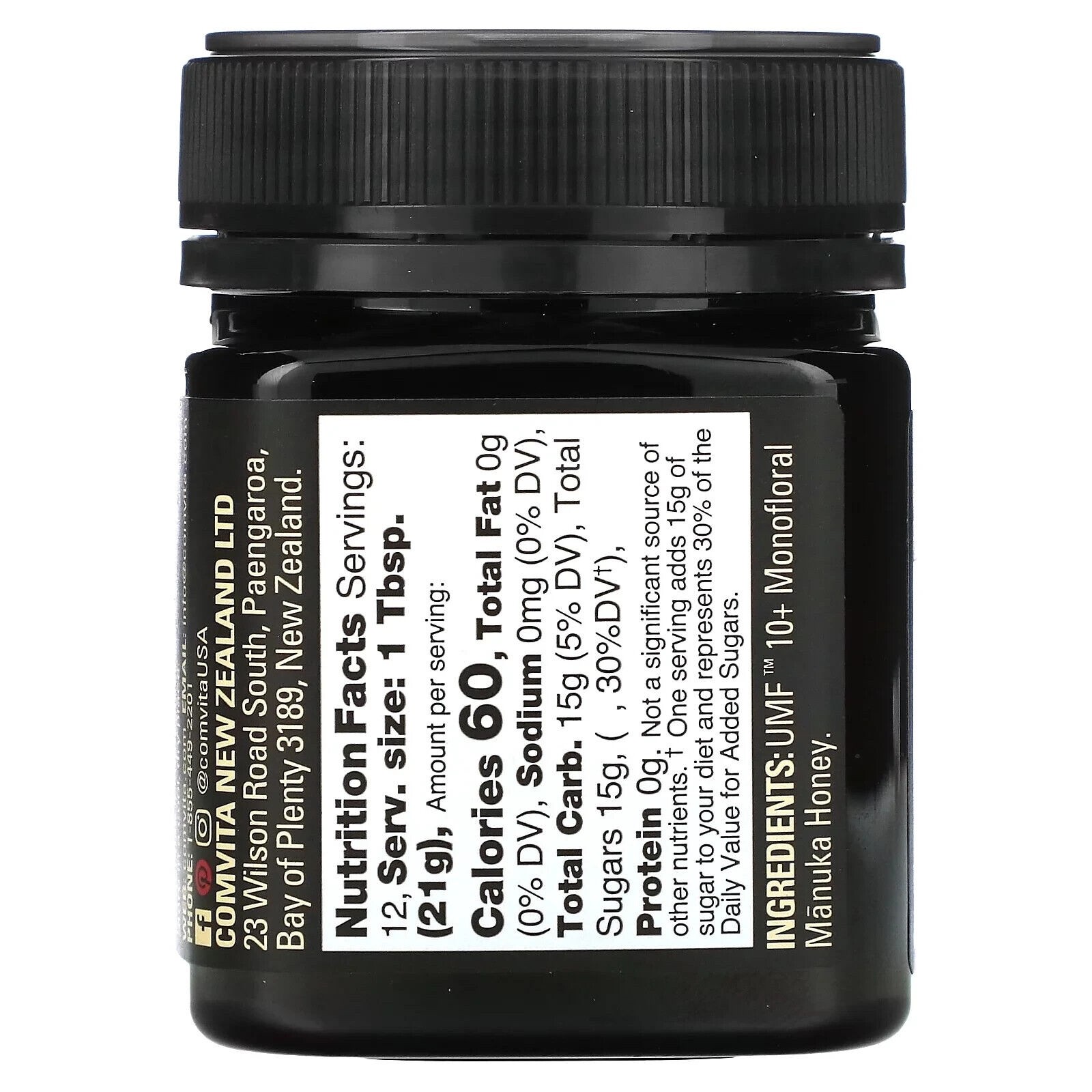 Comvita Raw Wild New Zealand Manuka Honey Certified UMF +10 MGO 263+ (250g)
