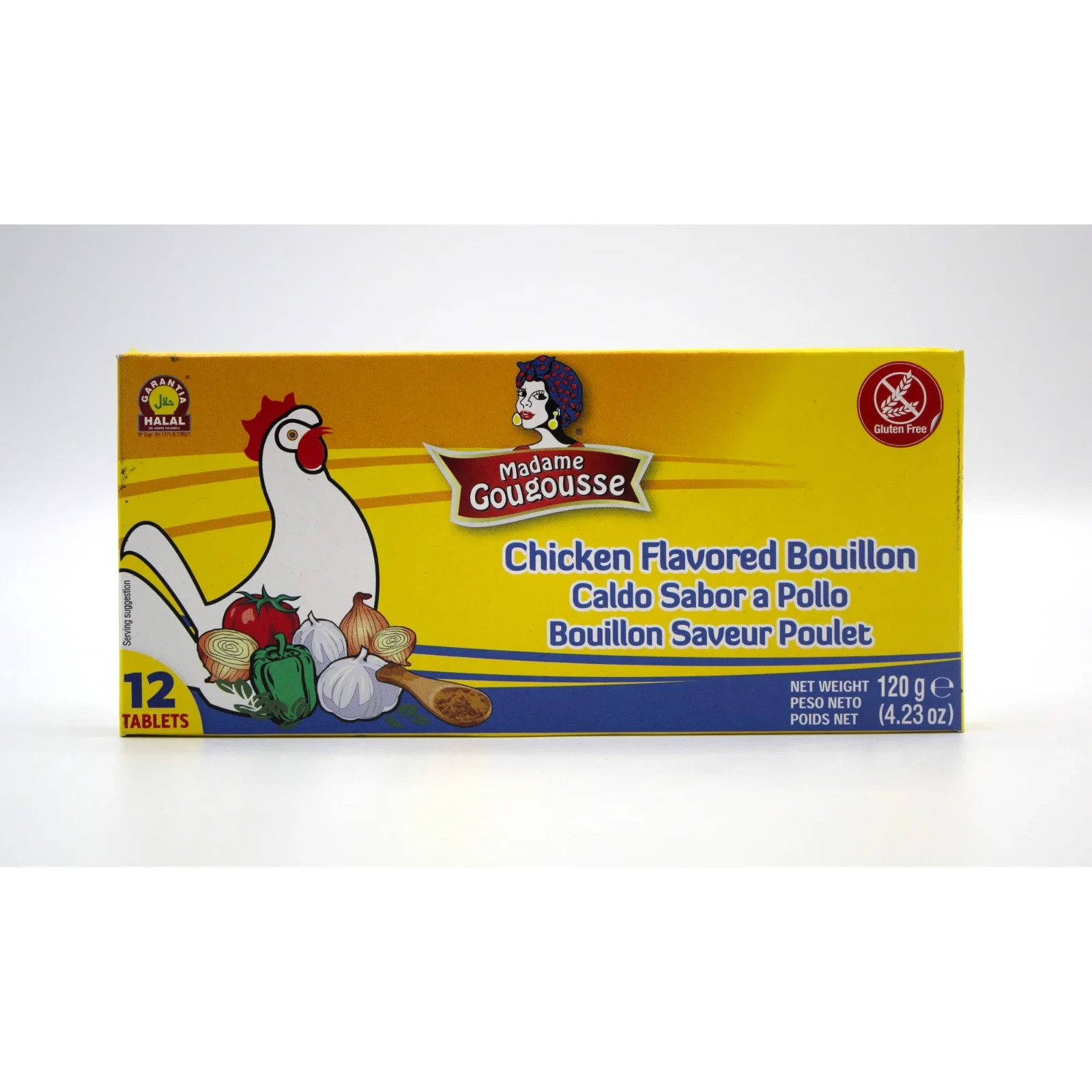 12 Pack Madame Gougousse Chicken Bouillon Cubes 4.23 oz Each (12 Cubes per Pack)