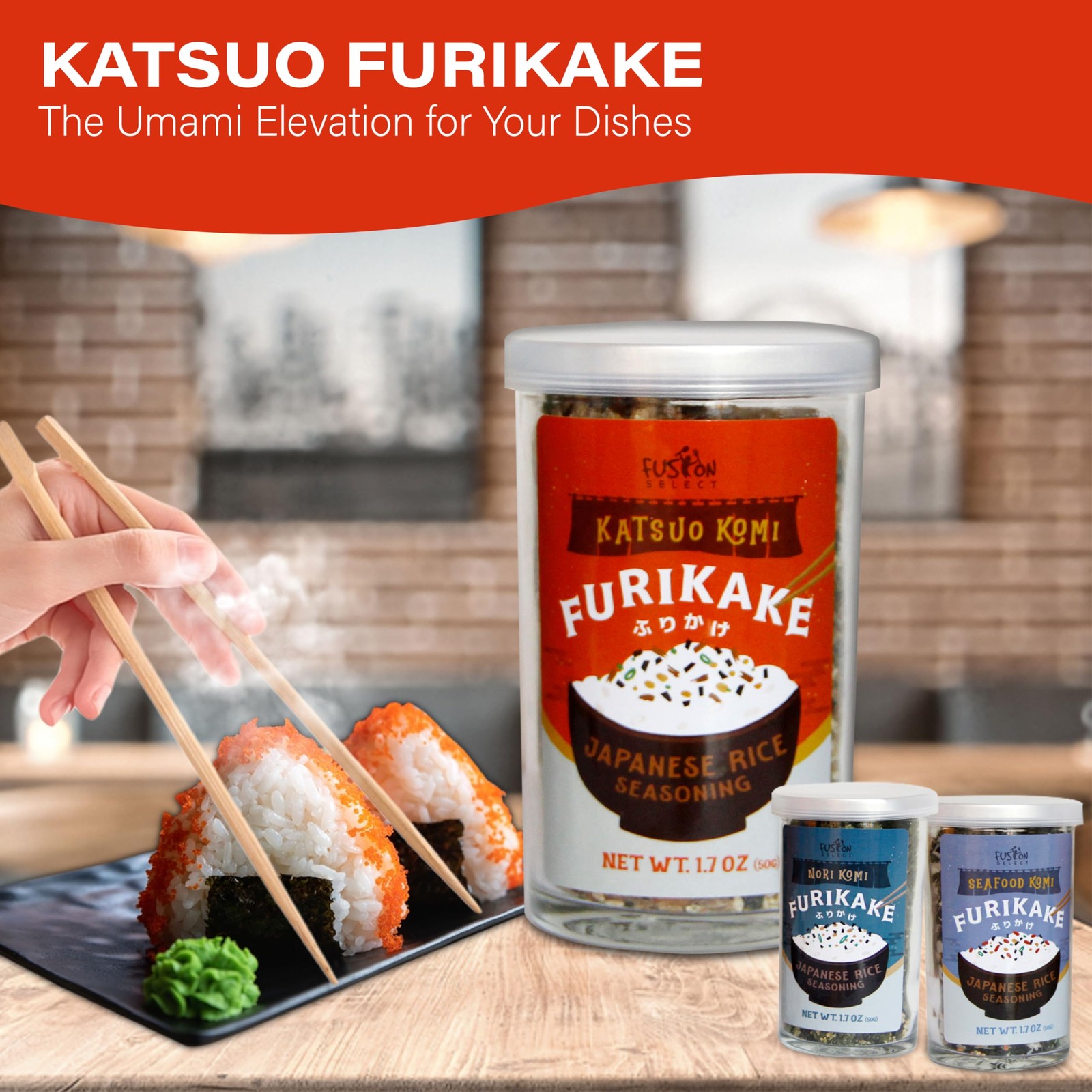 Fusion Select Furikake Rice Seasoning – Katsuo Komi Pack of 1