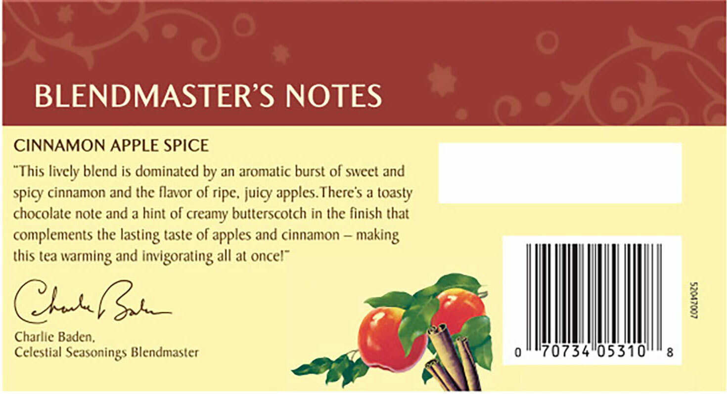 Celestial Seasonings Cinnamon Apple Spice Herbal Tea – 20 tea bags