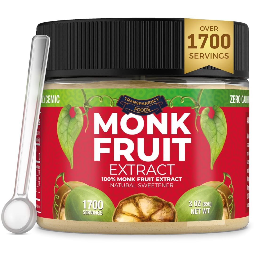 100% Monk Fruit Extract (90X Sweeter Than Sugar) Monk Fruit Sweetener No Eryt…