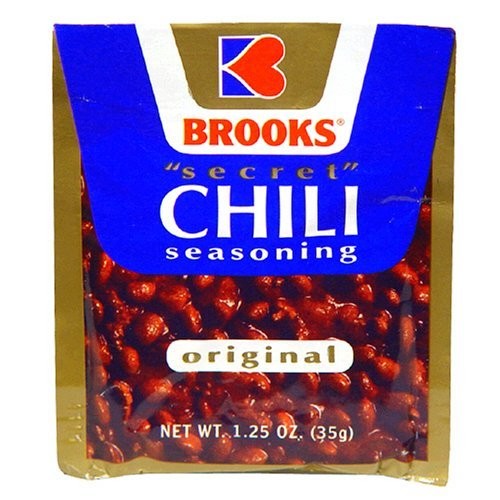 Brooks Secret Chili Seasoning, Original, 1.25-Ounce 1.25 Ounce (Pack of 5)