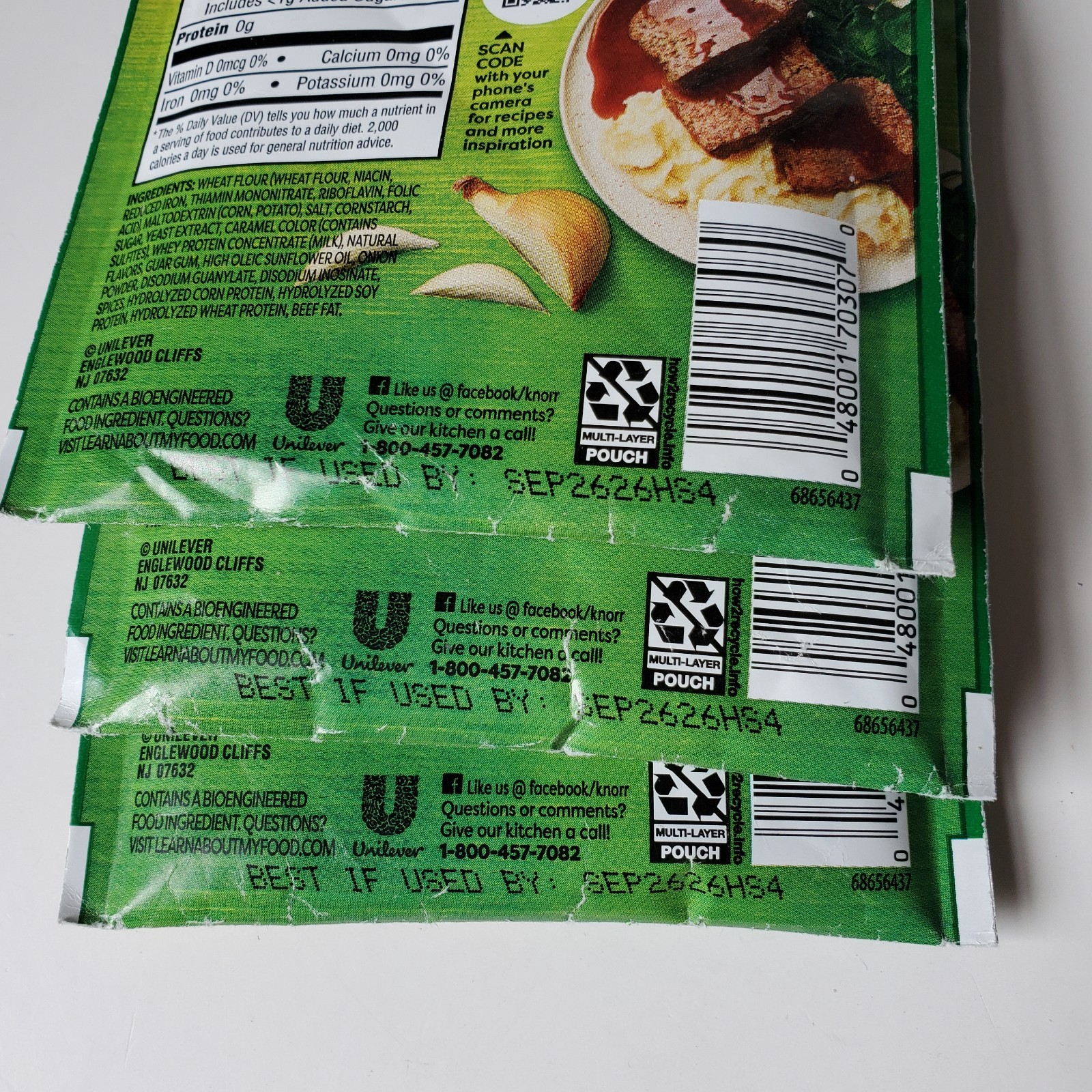 Lot Of 4 Packs Knorr Classic Brown Gravy Mix BB 07-09/2026 Instant Packets *Wear