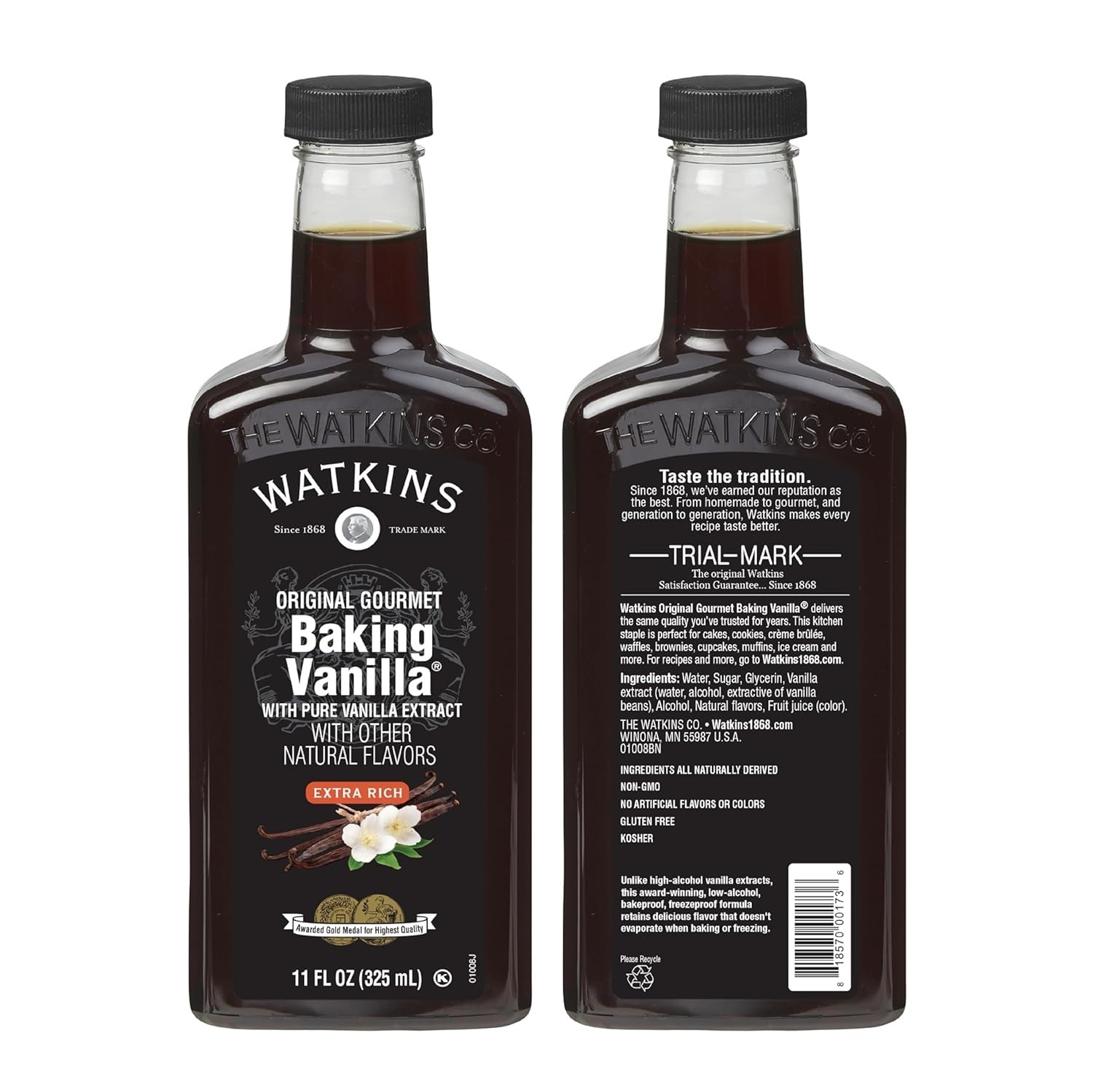 All Natural Gourmet Baking Vanilla Extract – 11 Fl Oz, Gluten-Free Flavor