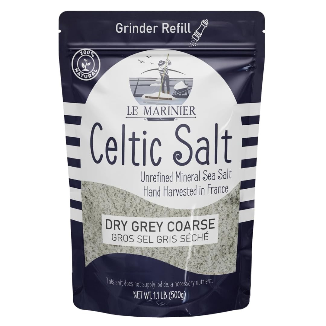 French Sea Salt Dry Grey Coarse, 1.1lb – 18oz (500g). Mineral Rich 100% Natur…