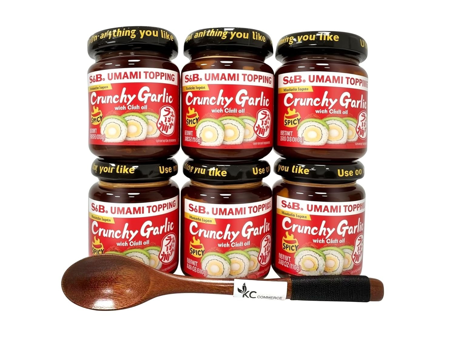 S&B Umami Topping Crunchy Garlic Chili Oil Spicy 3.88oz-NEW
