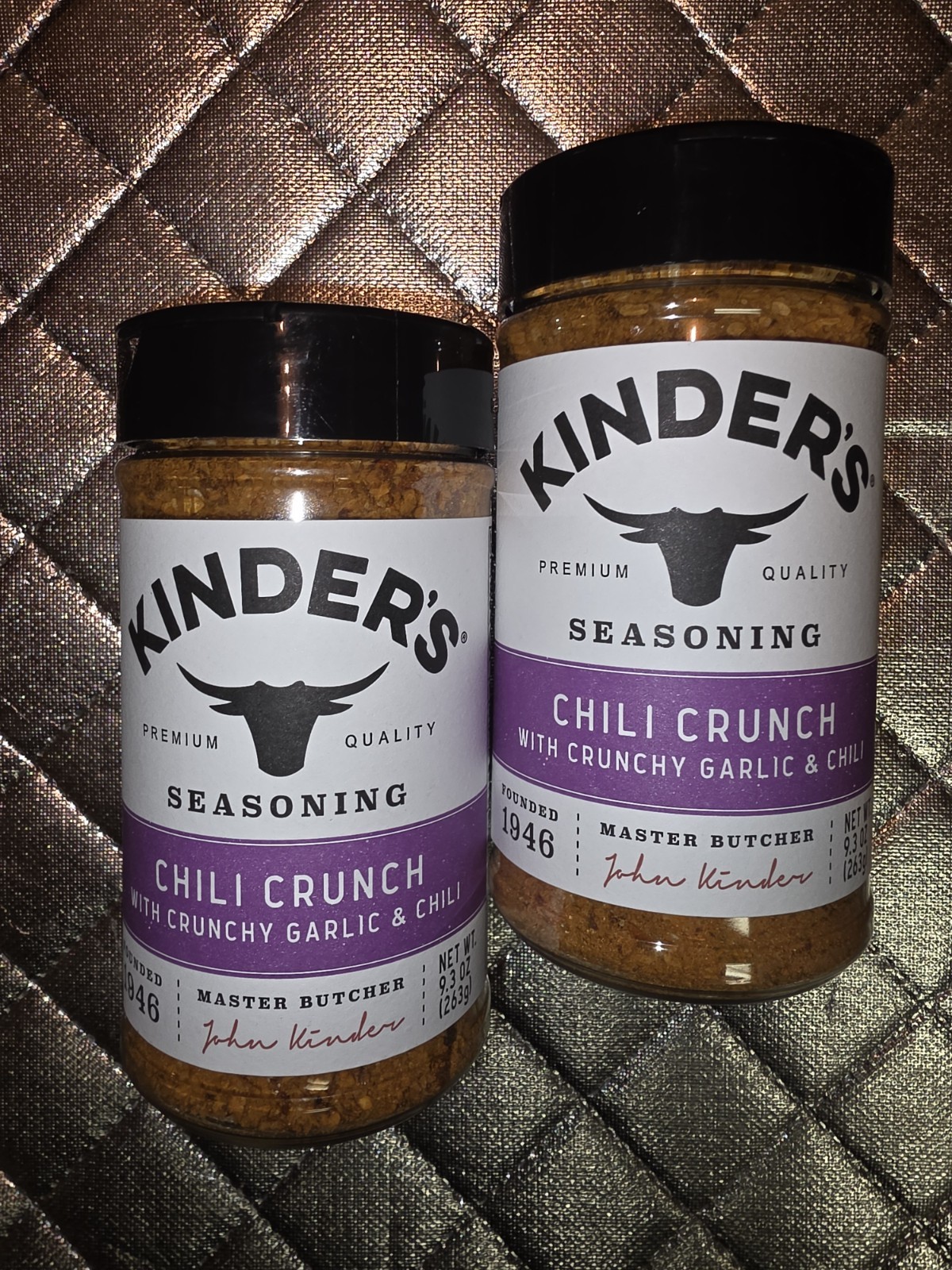 Kinder’s Chili Crunch Seasoning Hand-Crafted No MSG 9.3 Oz Lot Of 2