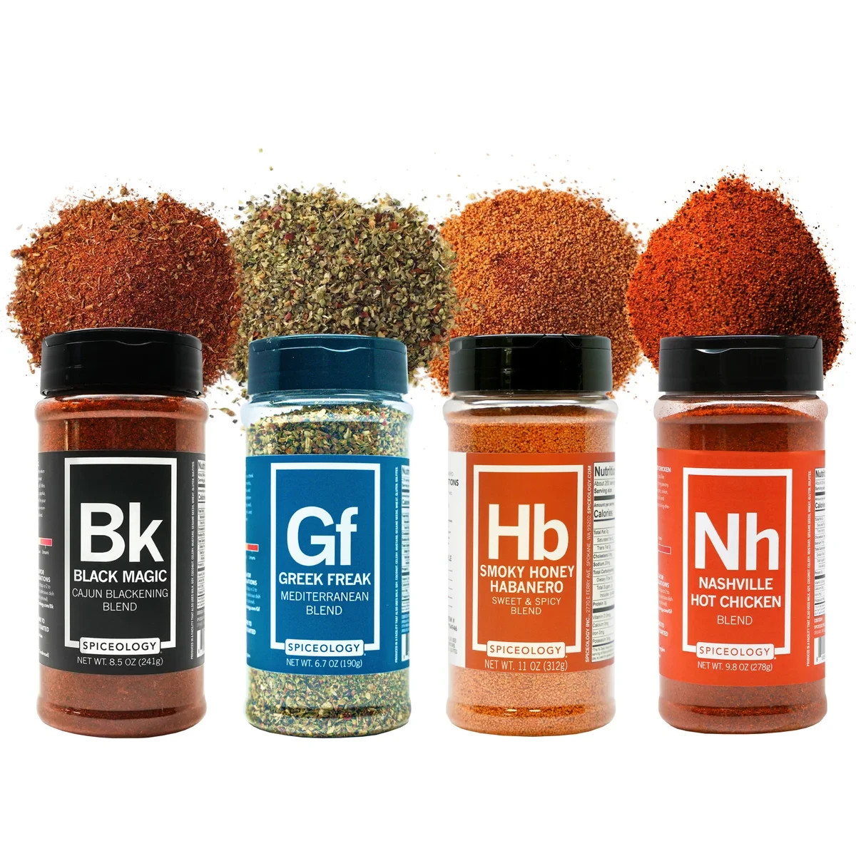 SPICEOLOGY SPICES RUBS SEASONING GIFT SET GREEK FREAK BLACK MAGIC VARIETY PACK ~