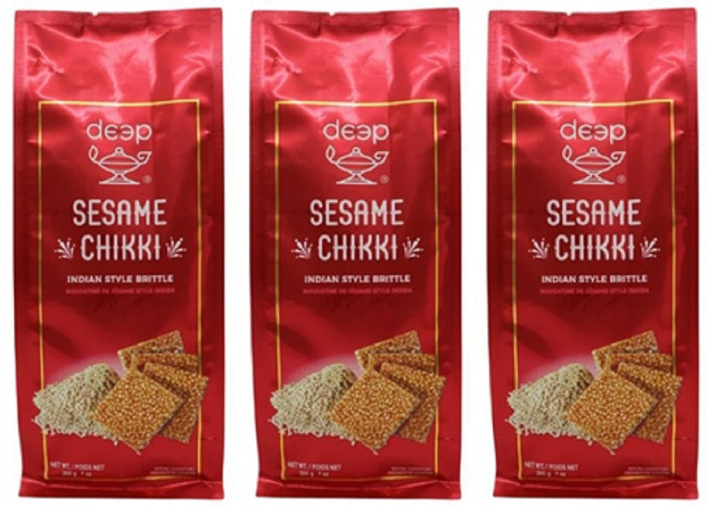 Deep Chikki Sesame – 200 Gm (7 Oz) ( Pack Of 3 )