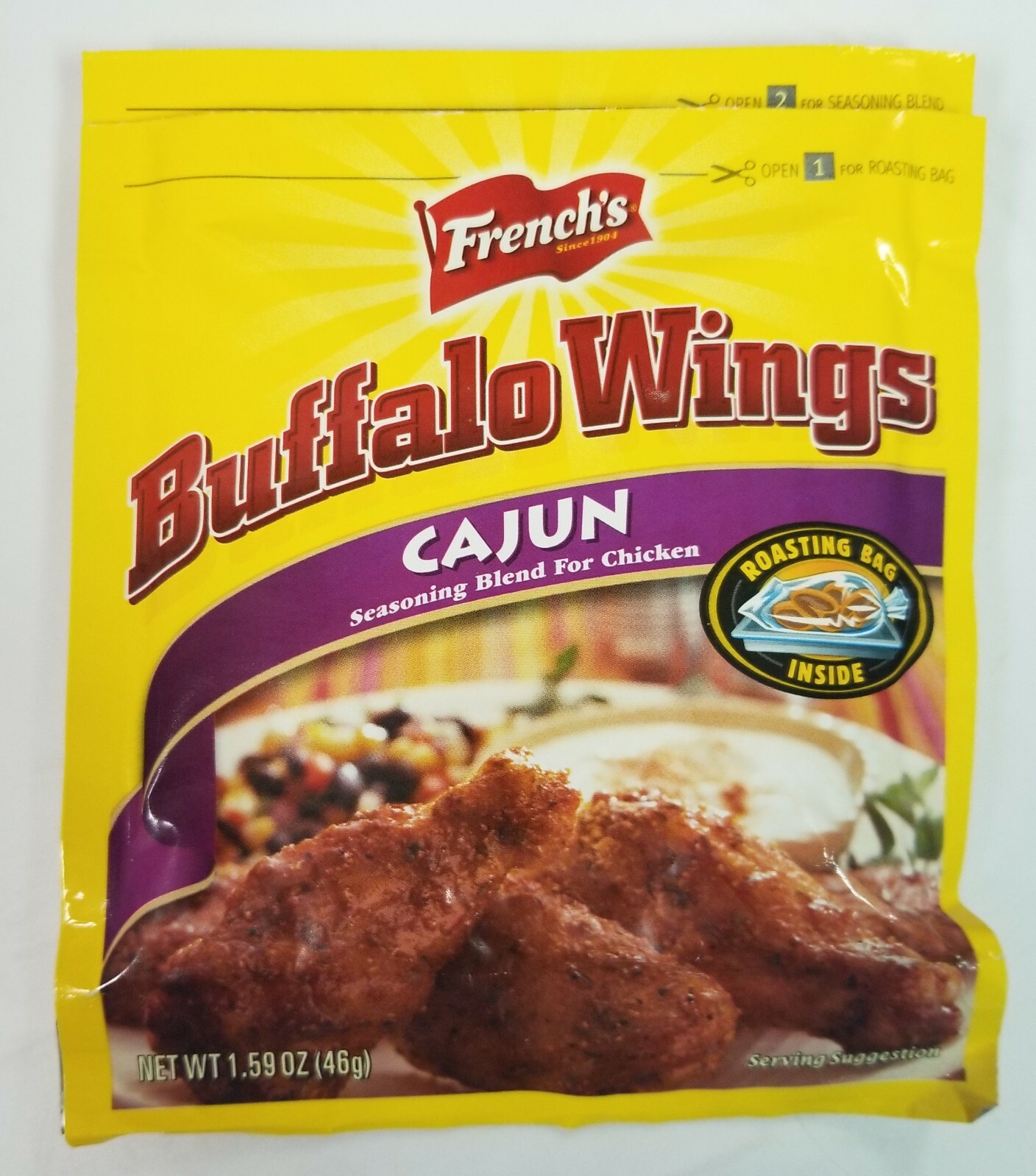 French’s Buffalo Wings CAJUN Seasoning Chicken Roasting Bag 1.59 oz Discontinue