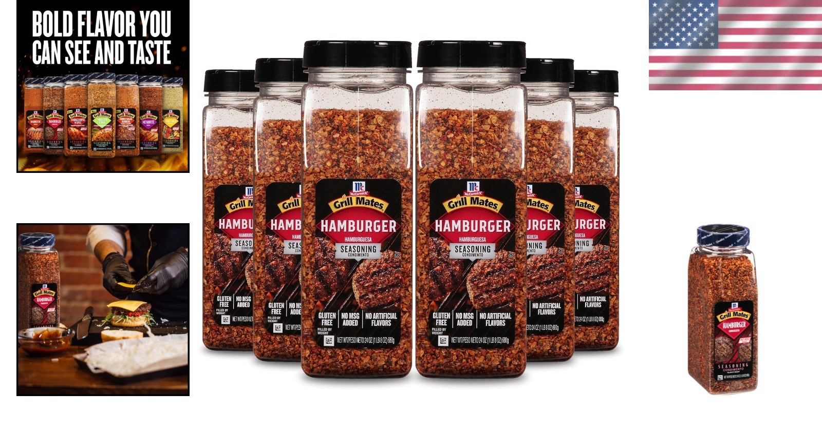 McCormick Hamburger Spice Blend – 6 Pack of 24 oz Containers