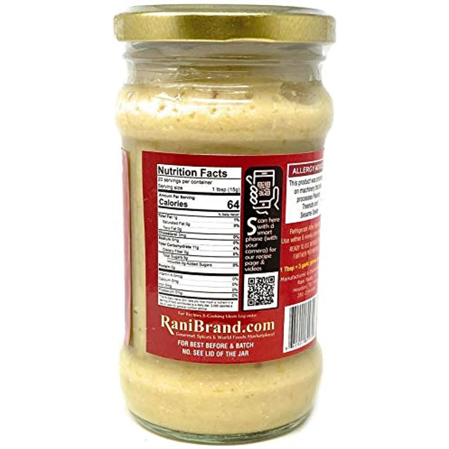 Asian Kitchen Garlic Cooking Paste 10.5oz (300g) Glass Jar