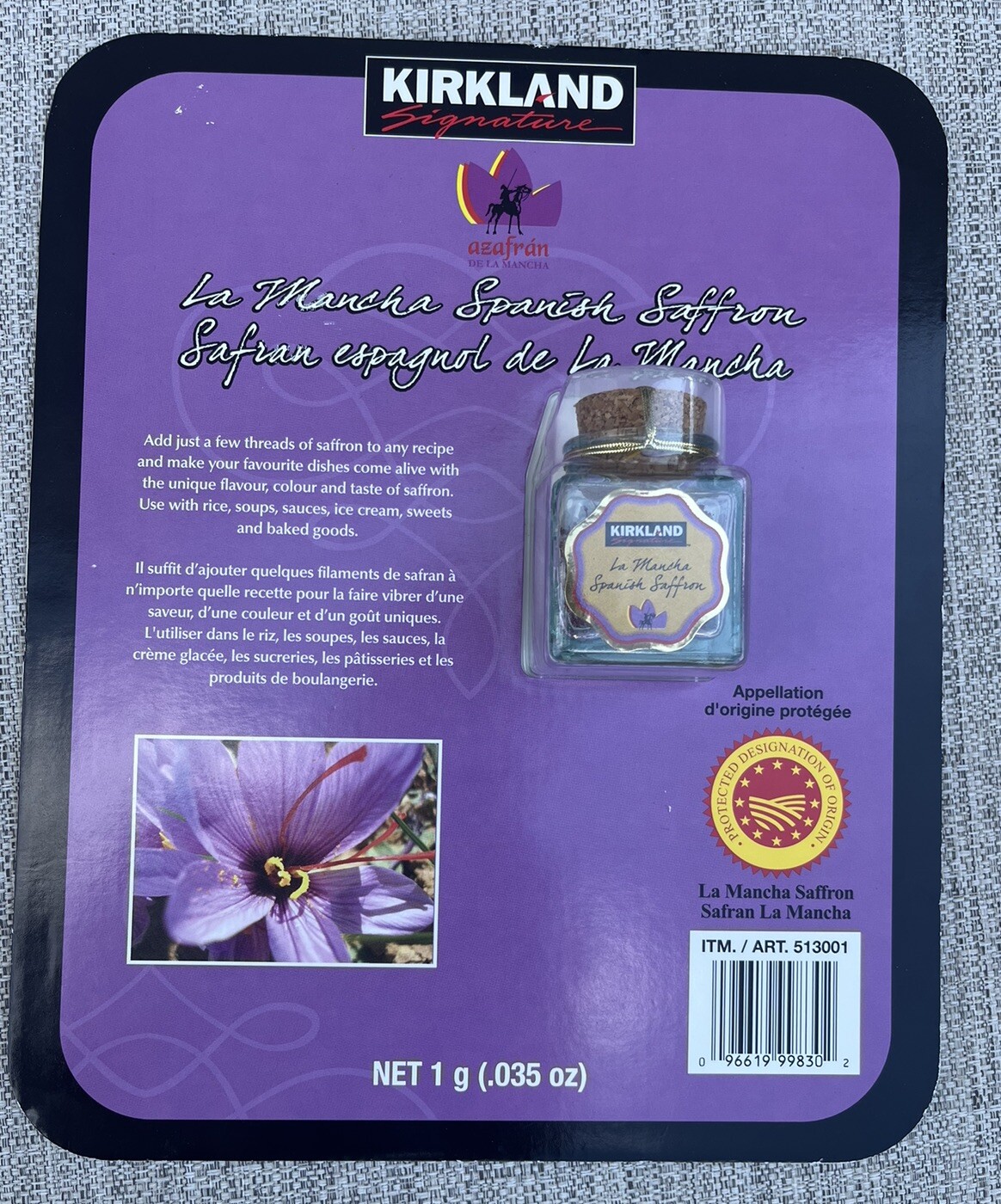 Kirkland Signature La Mancha Spanish Saffron 1 g (.035 oz)